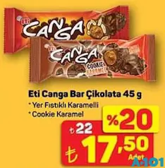 ETİ CANGA BAR ÇİKOLATA 45 G